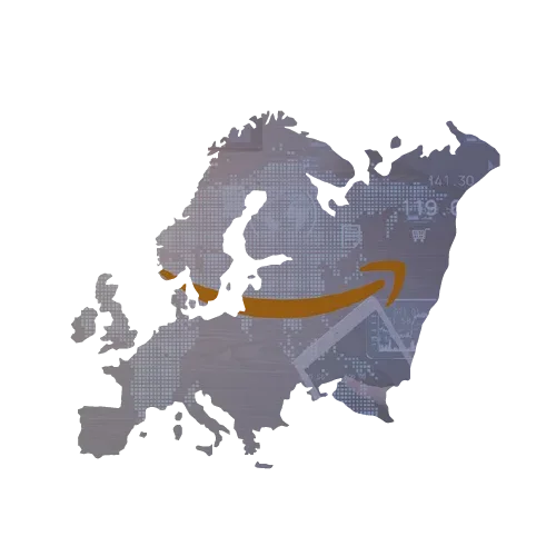 Mapa de Amazon Marketplaces en Europa